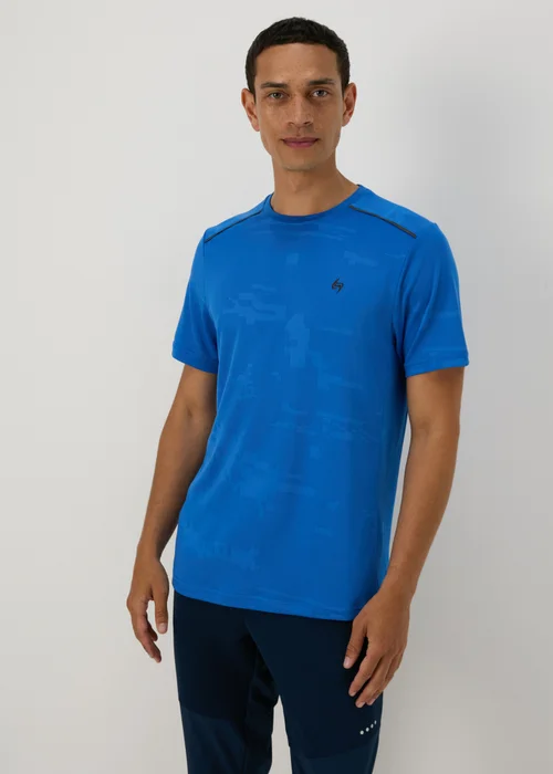 Blue Souluxe Jacquard T-Shirt - XS Image 1
