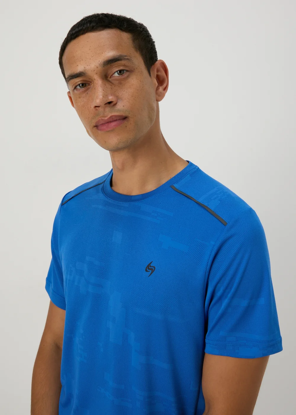 Blue Souluxe Jacquard T-Shirt - XS Image 3