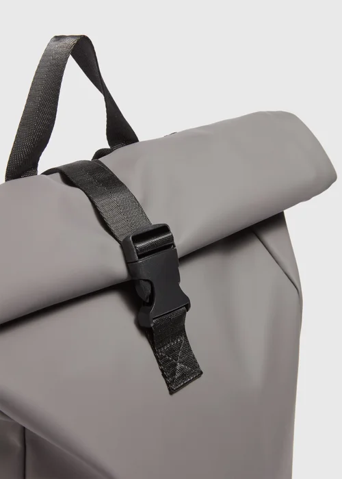 Charcoal Showerproof Roll-Top Backpack - One Size Image 2
