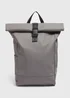Charcoal Showerproof Roll-Top Backpack - One Size Image 1