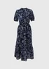 Papaya Petite Navy Paisley Midi Dress - 6 Image 5