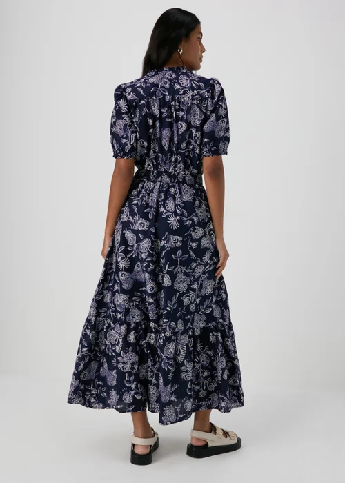 Papaya Petite Navy Paisley Midi Dress - 6 Image 2