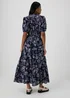 Papaya Petite Navy Paisley Midi Dress - 6 Image 2