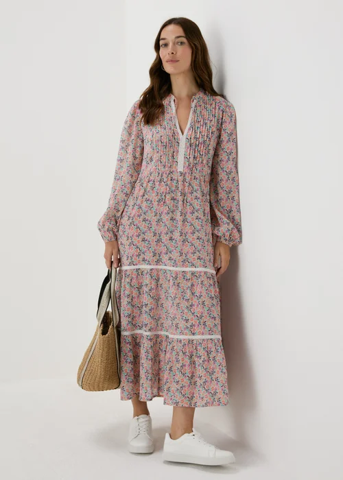 Papaya Petite Multicolour Floral Lace Trim Midi Dress - 6 Image 4