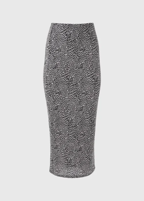Papaya Petite Leopard Print Plisse Midi Skirt - Size 6 Image 5