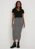 Papaya Petite Leopard Print Plisse Midi Skirt - Size 6 Image 1