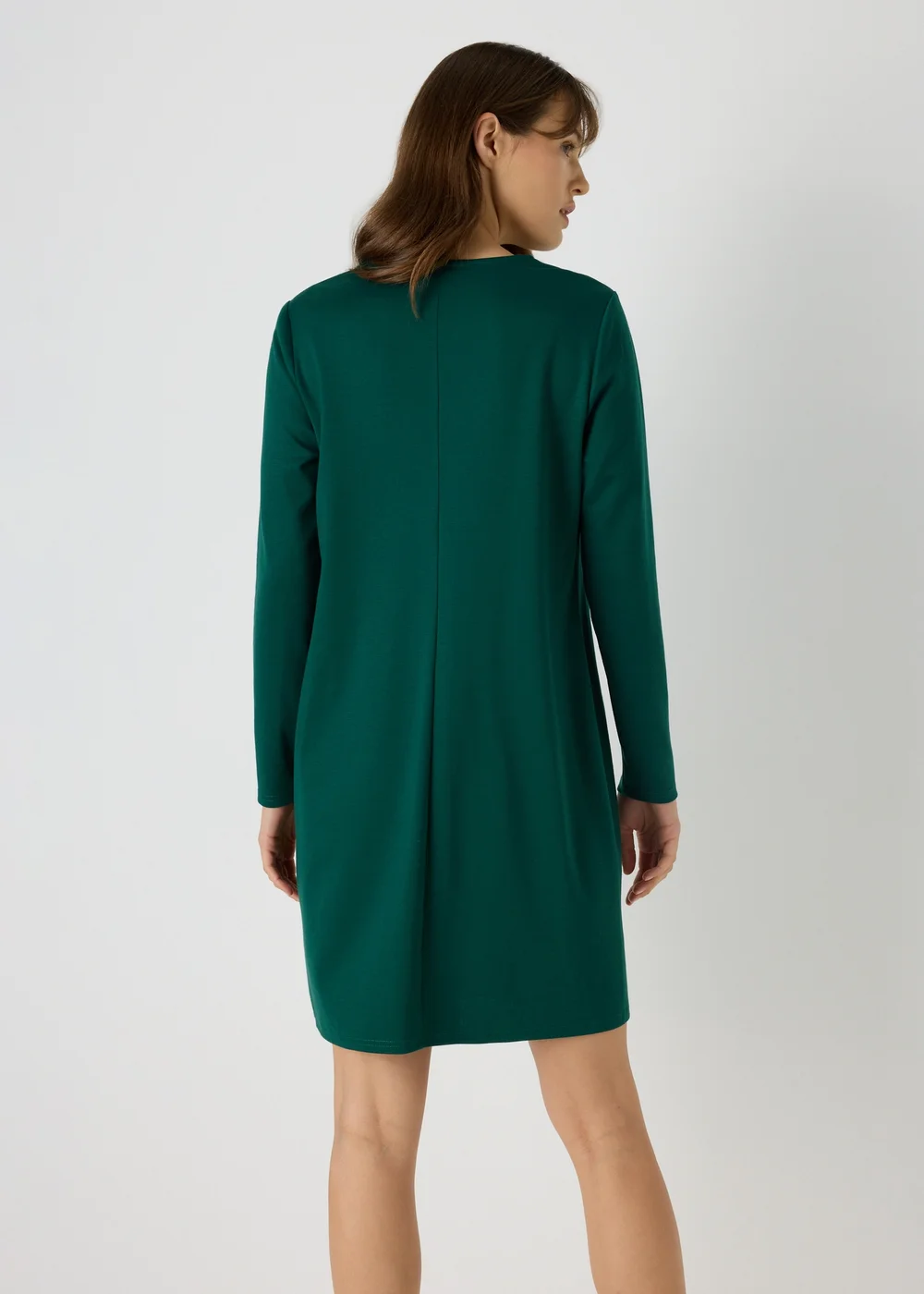 Et Vous Green Knee Length Jersey Dress - 8 Image 2