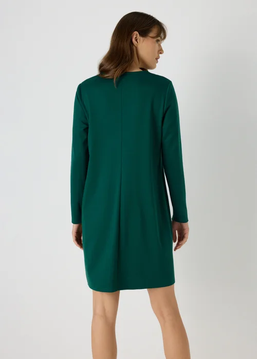 Et Vous Green Knee Length Jersey Dress - 8 Image 2