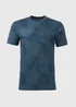 Souluxe Blue Printed Mesh T-Shirt - XS Image 5