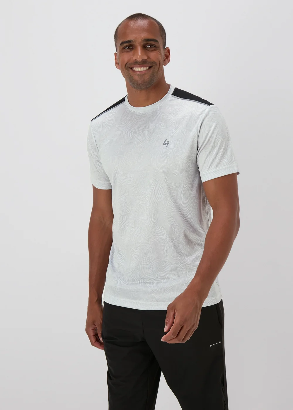 Souluxe White Print Mesh T-Shirt - XS Image 1