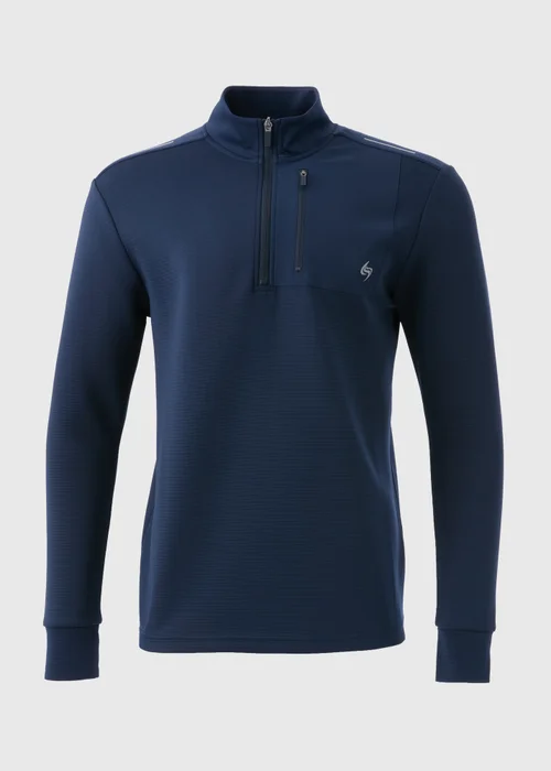 Souluxe Navy Quarter Zip Sweatshirt - XS Image 5