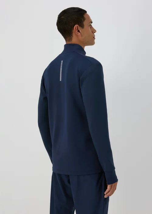 Souluxe Navy Quarter Zip Sweatshirt - XS Image 4