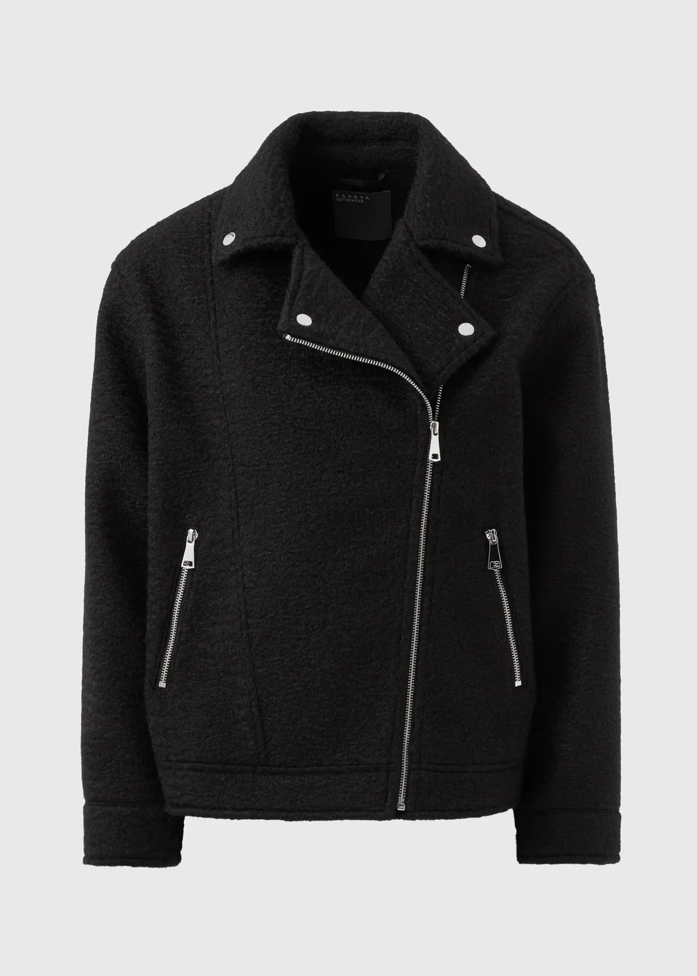 Black Boucle Biker Jacket - 8 Image 4