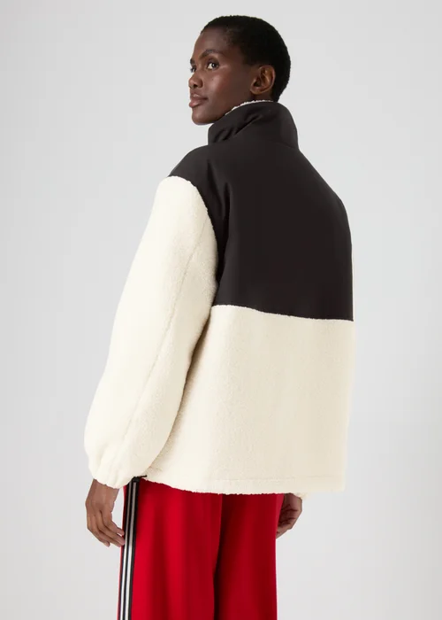 Cream Fleece Padded Coat - 8 Image 2
