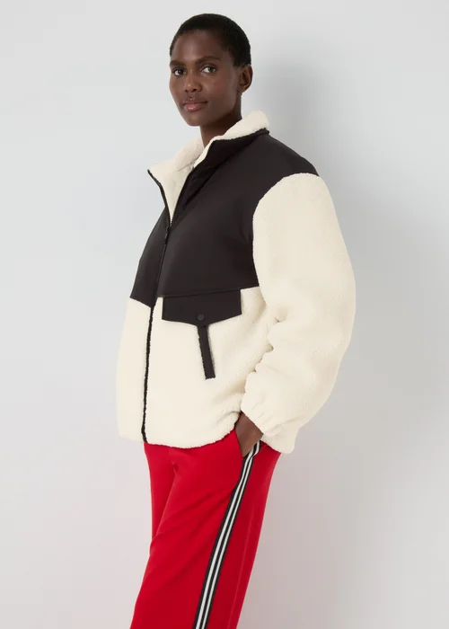 Cream Fleece Padded Coat - 8 Image 1