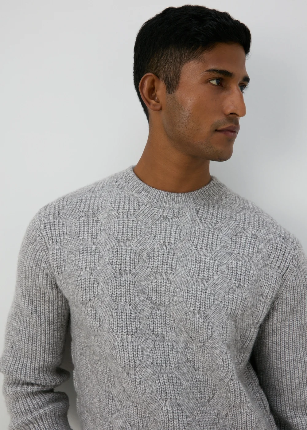 Grey Soft Cable Jumper - S Image 3