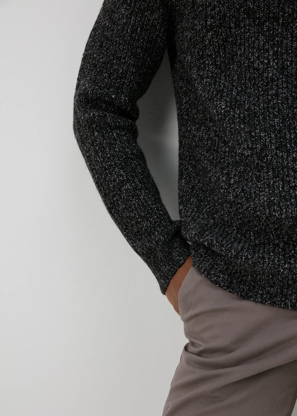 Charcoal Knit Jumper - Small Image 3