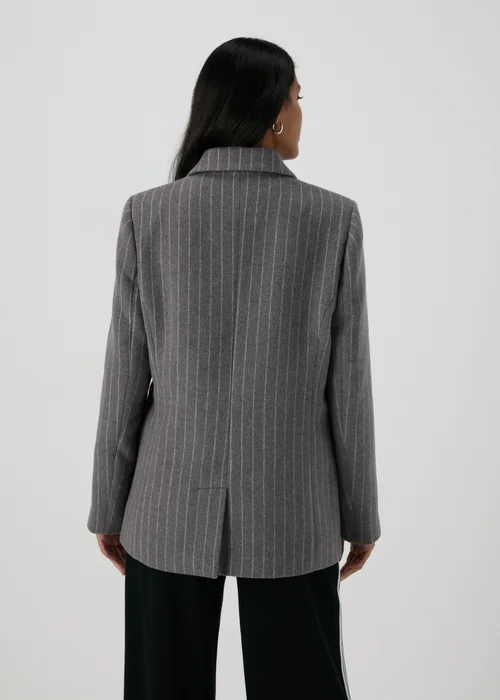 Papaya Petite Grey Pinstripe Blazer - 6 Image 2