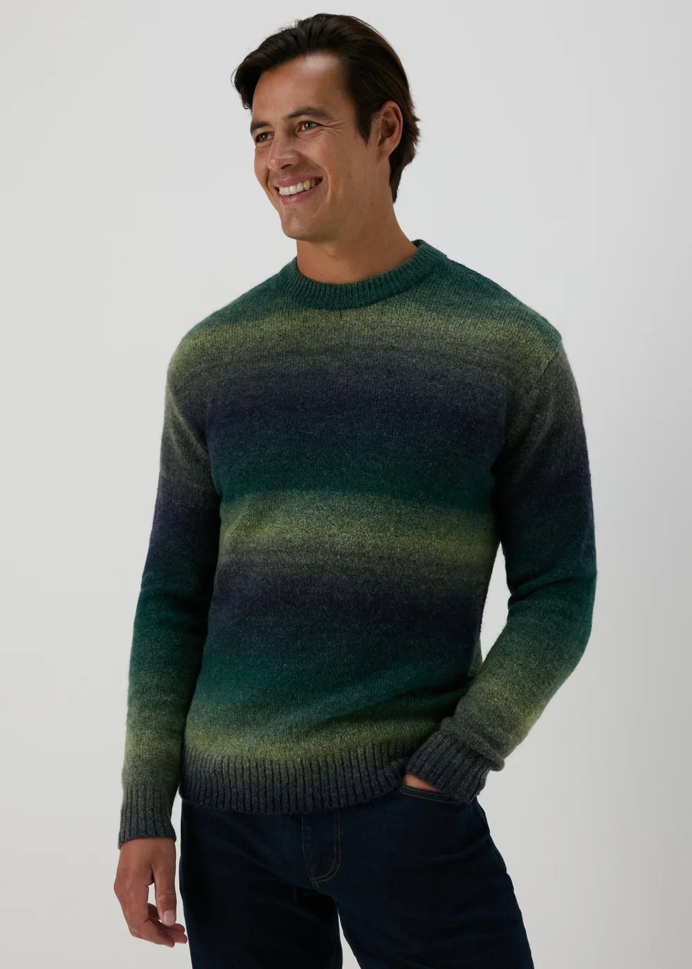 Green Ombre Knit Jumper - S Image 1