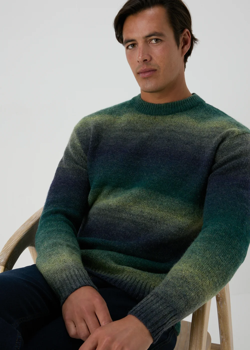 Green Ombre Knit Jumper - S Image 3
