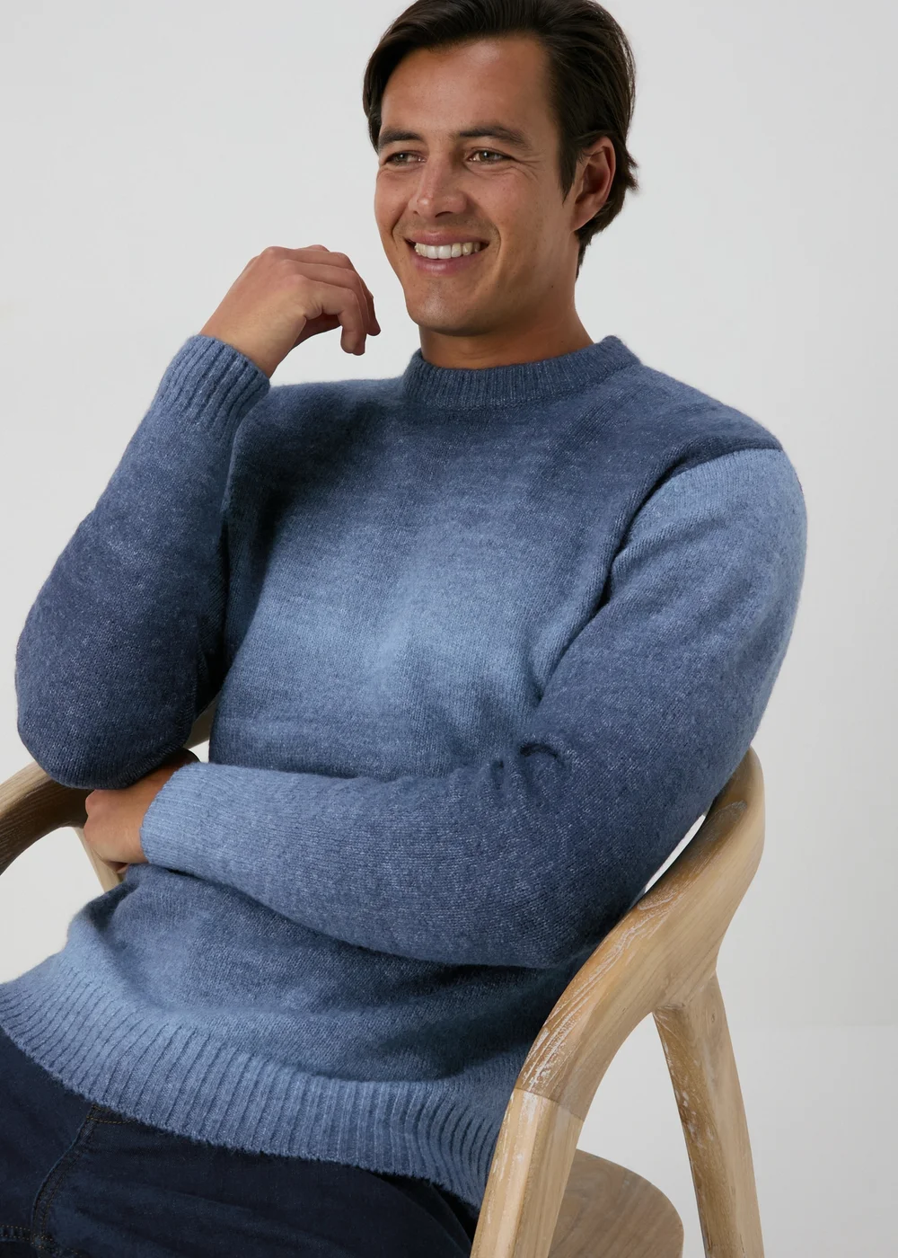 Blue Ombre Knit Jumper - S Image 3