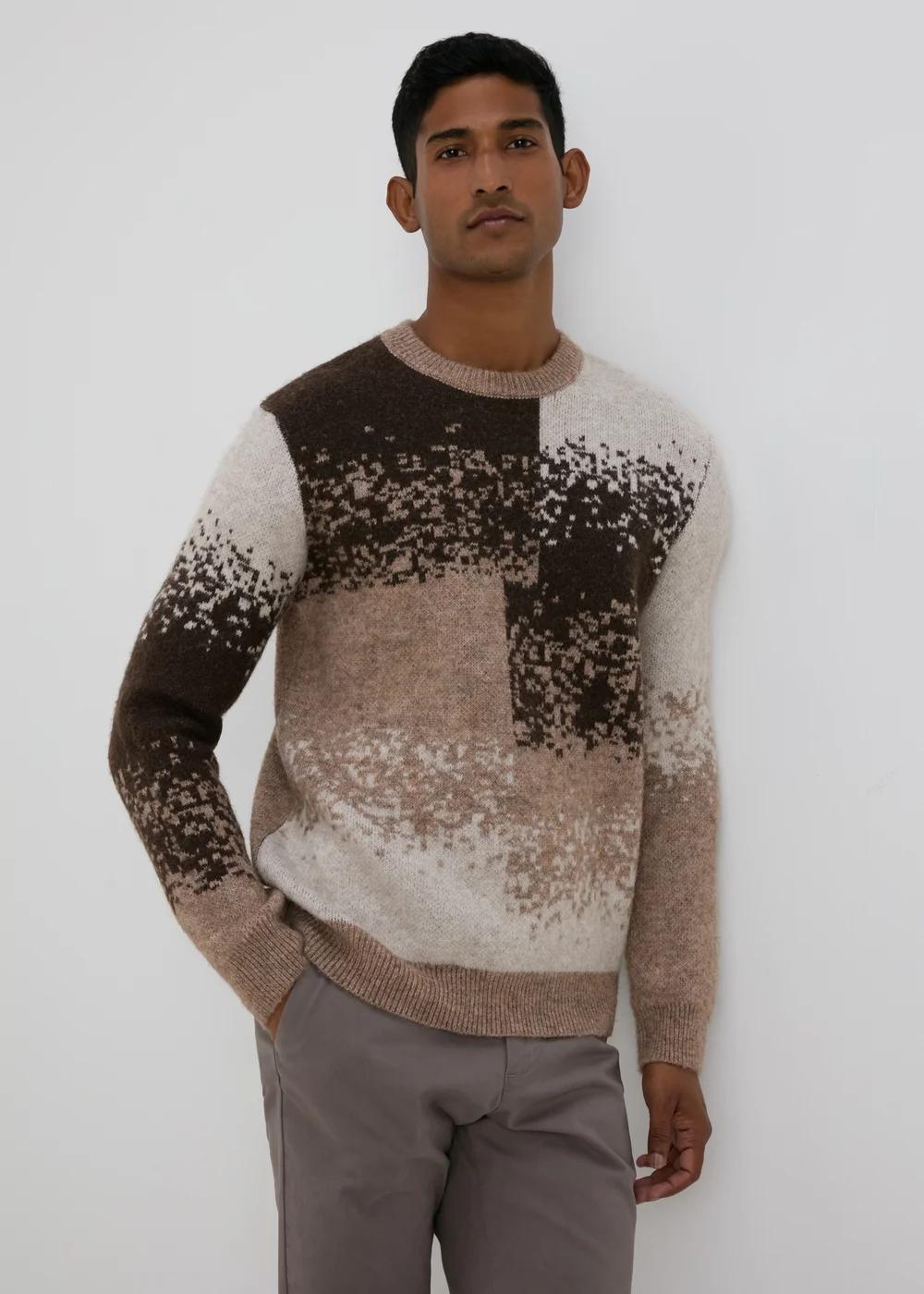 Brown Digital Print Jumper - Small Image 1