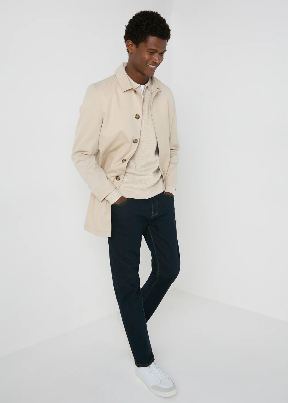Stone Zip Rib Polo Shirt - S Image 3