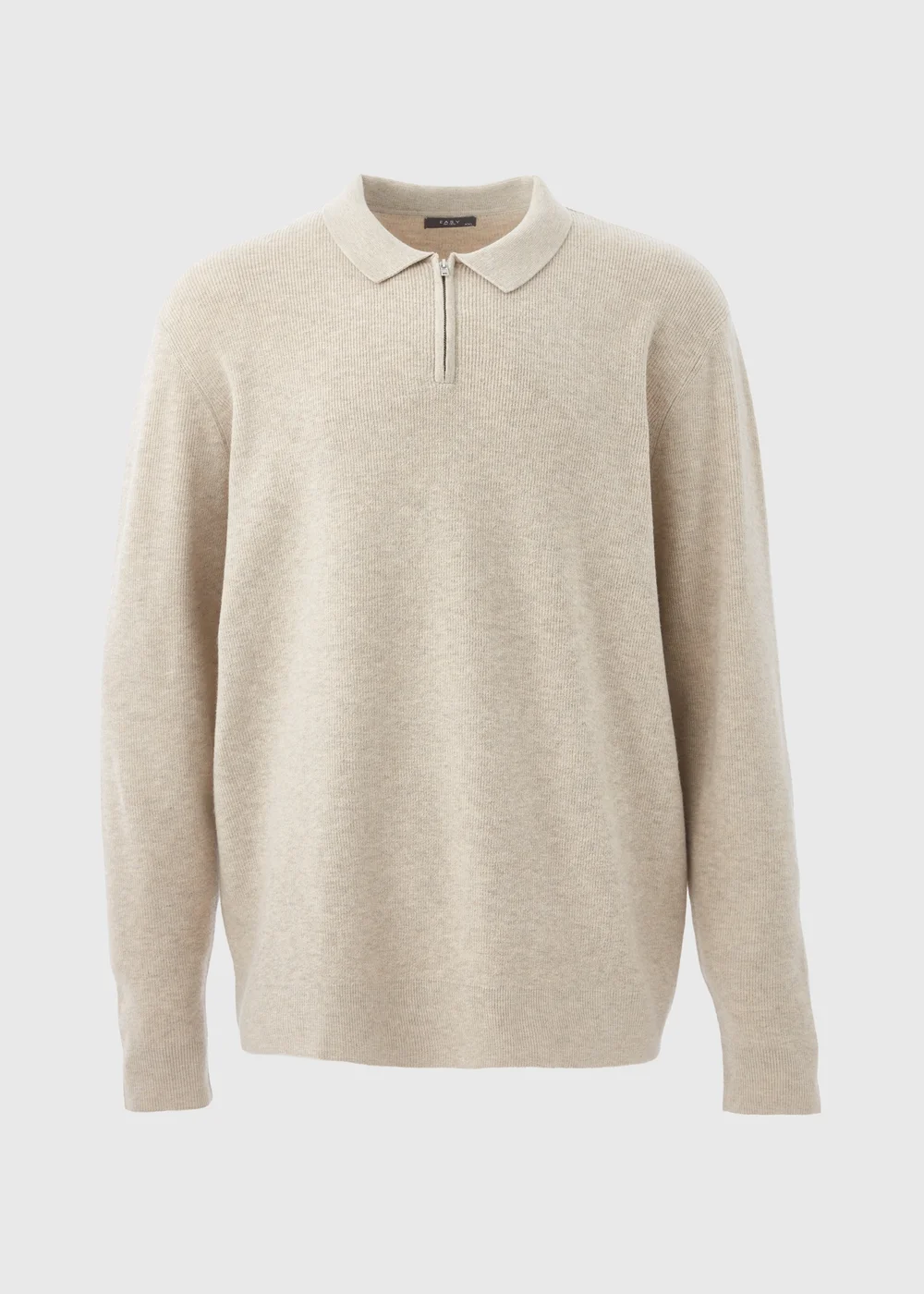 Stone Zip Rib Polo Shirt - S Image 4
