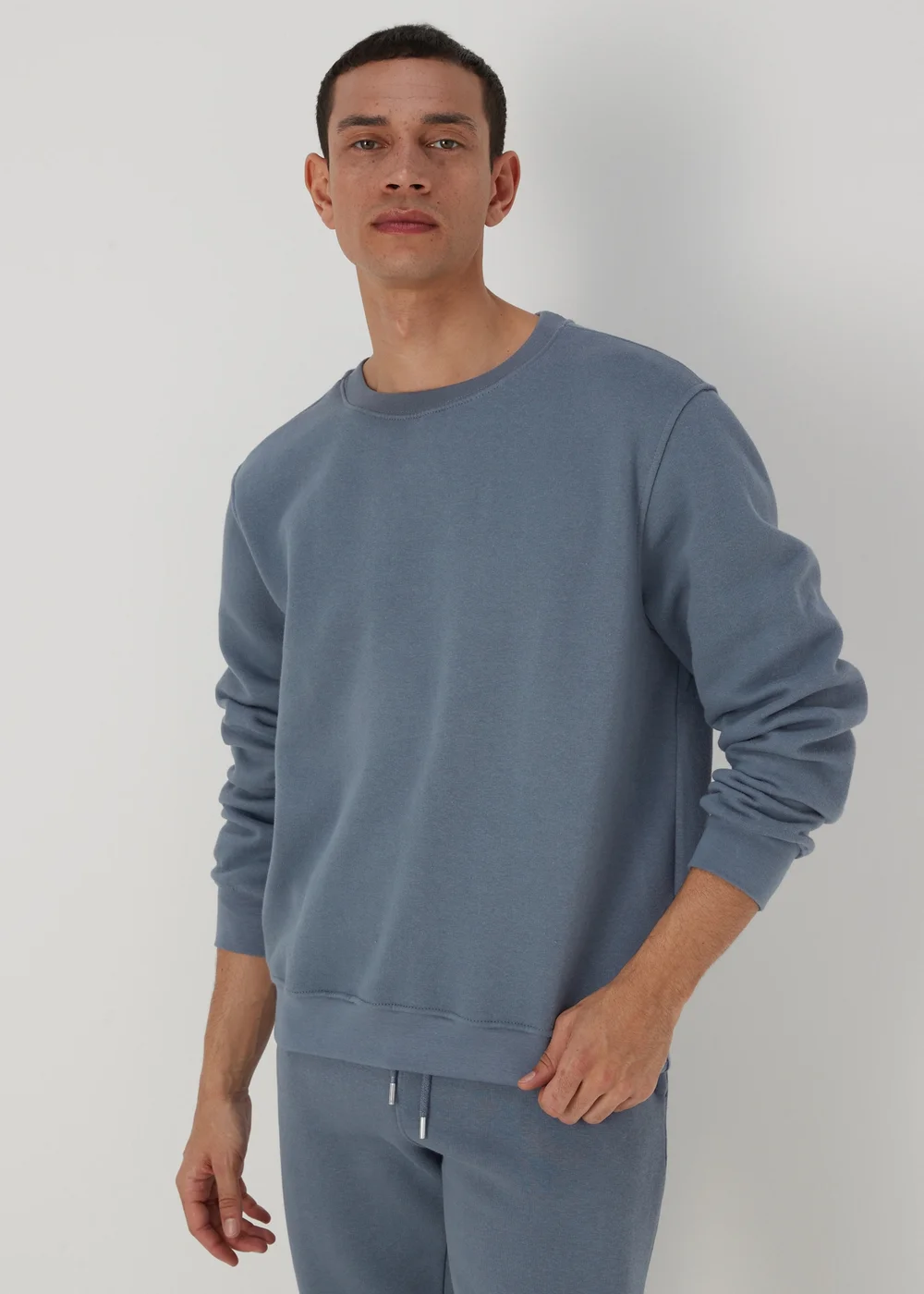 Dark Grey Crewneck Sweatshirt - Small Image 1