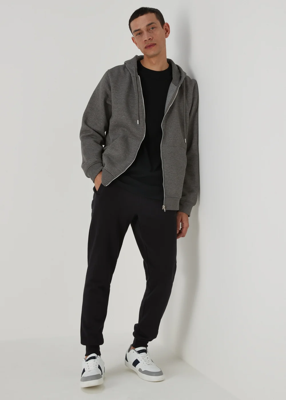 Charcoal Zip Hoodie - S Image 1