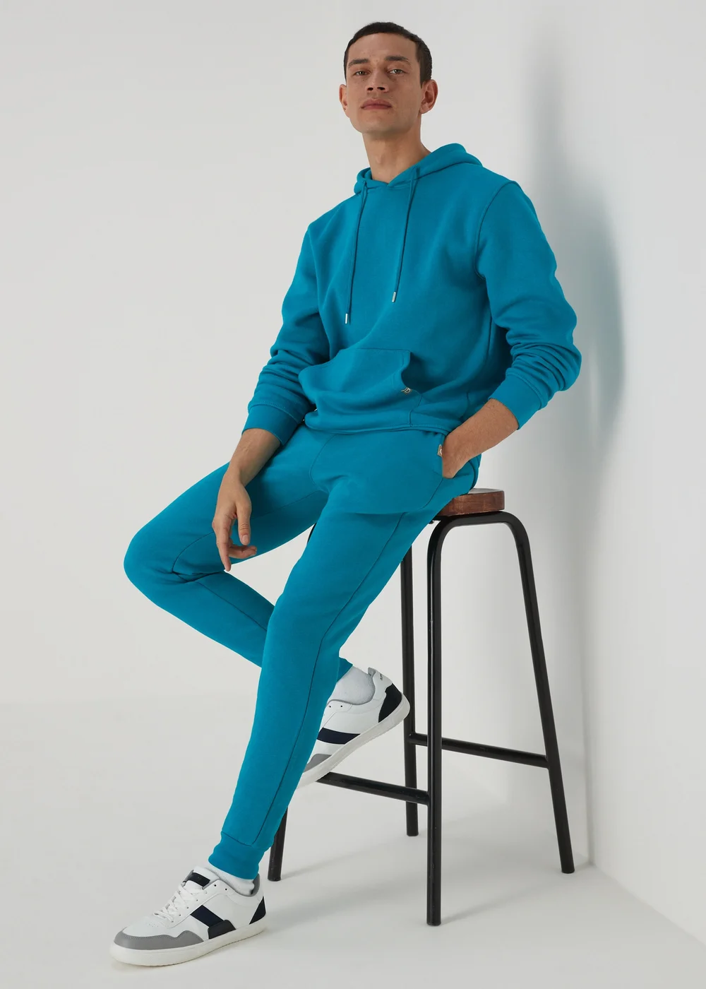 Teal Plain Joggers - XS Image 4