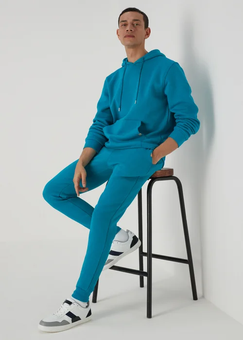 Teal Plain Joggers - XS Image 4