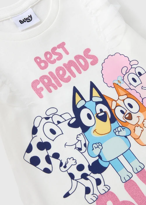 Bluey Girls Cream Best Friends Long Sleeve Top (1-7yrs) - 1-1.5 Yrs Image 2