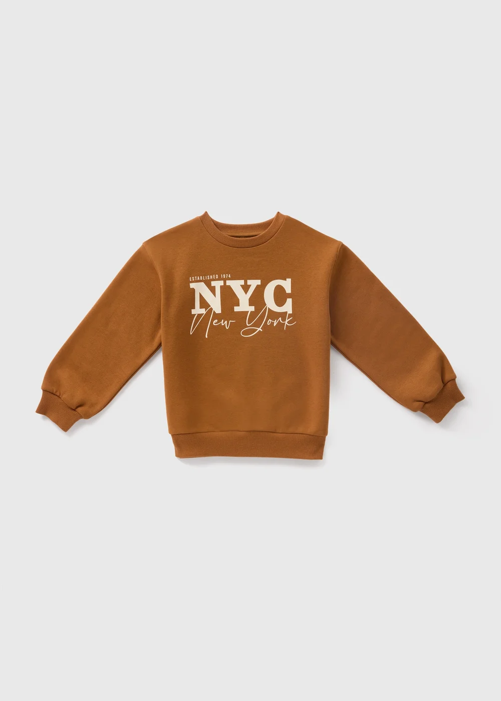 Boys Tan NYC Sweatshirt (1-7yrs) - 1-1.5 Yrs Image 1