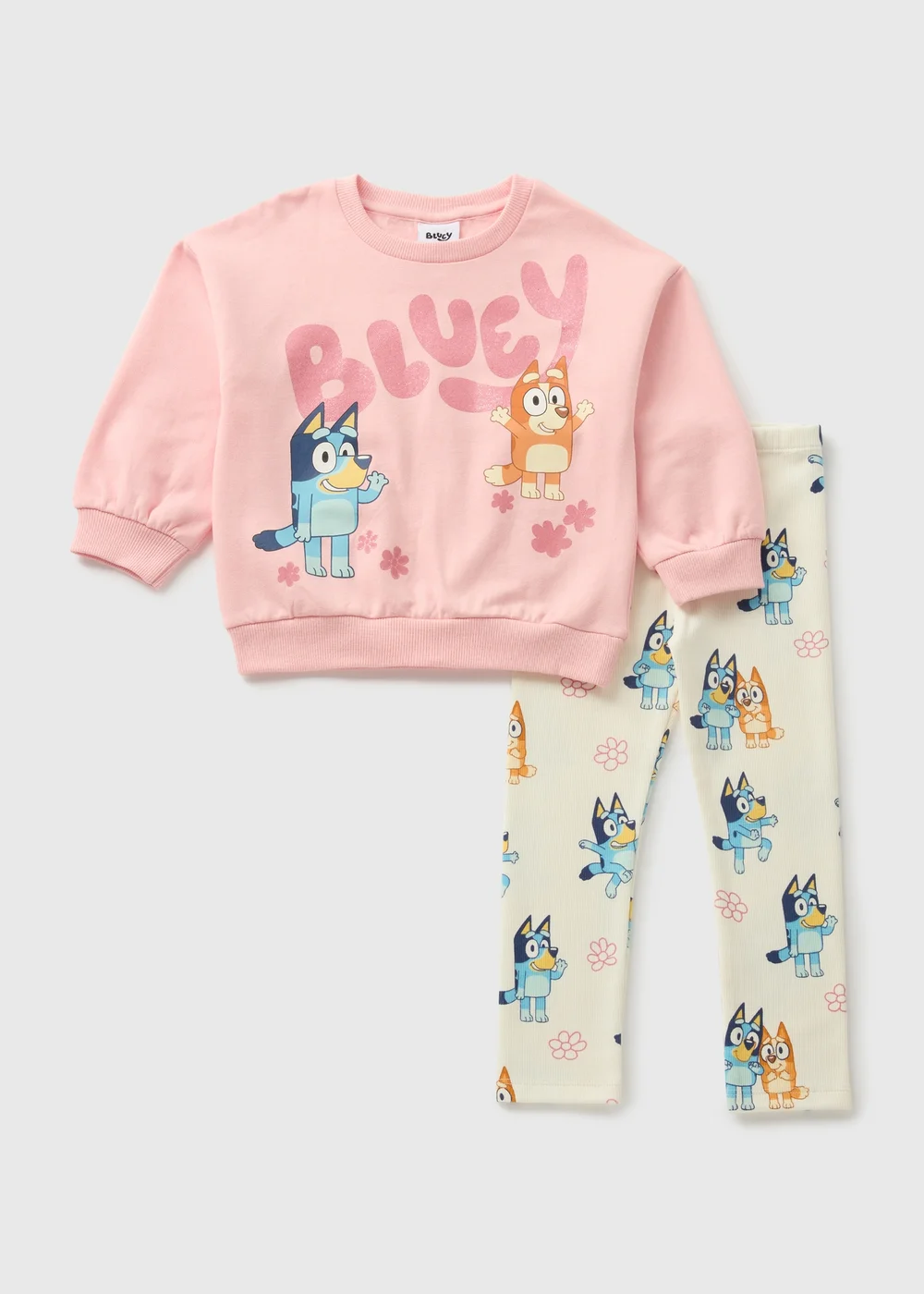 Bluey Kids Pink Sweatshirt & Leggings Set (1-7yrs) - 1 half year to 2 Image 1