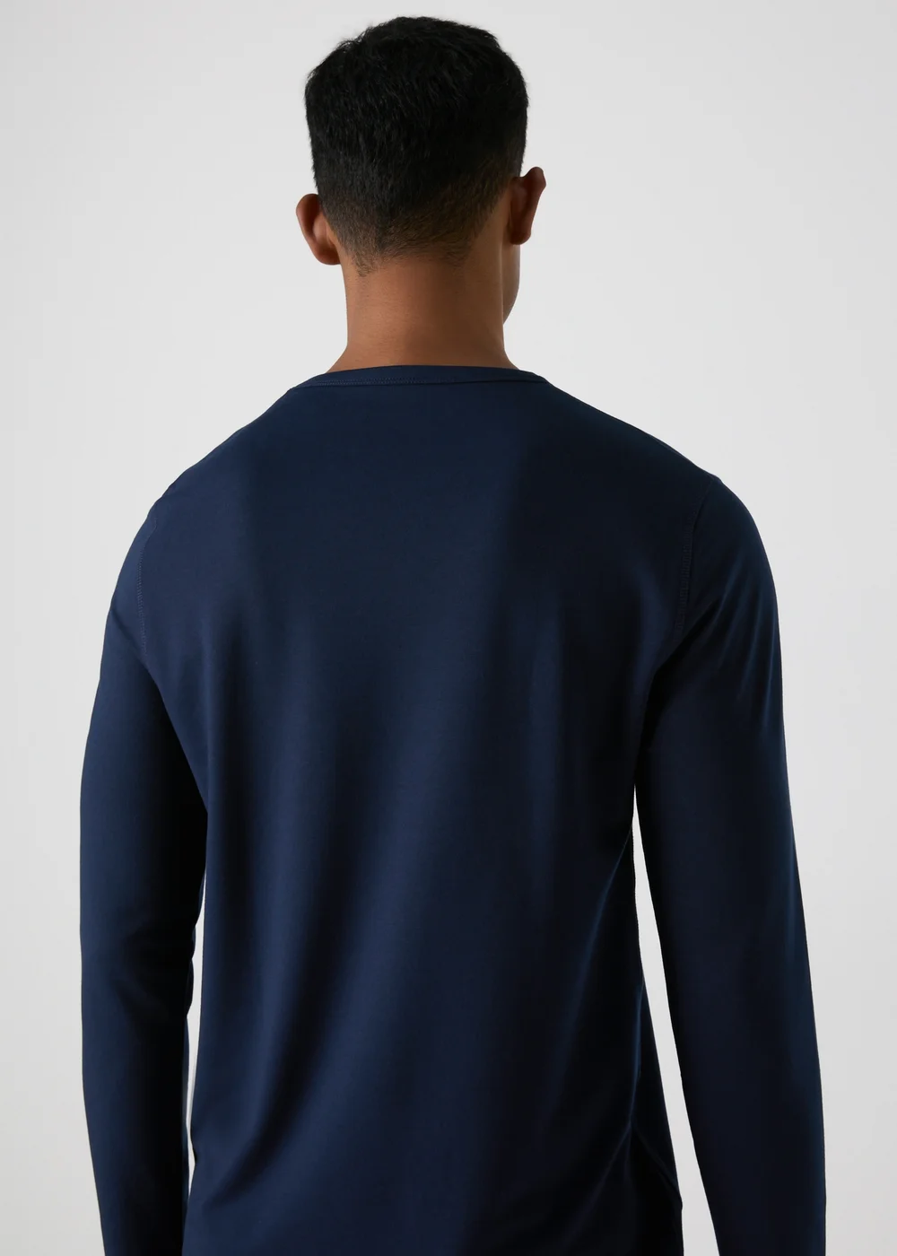 Navy Lightweight Long Sleeve Thermal Top - S Image 3