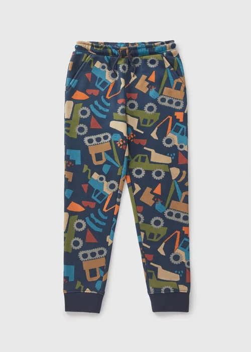 Boys Navy Vehicle Jogging Bottoms (1-7yrs) - 1 half year to 2 Image 1