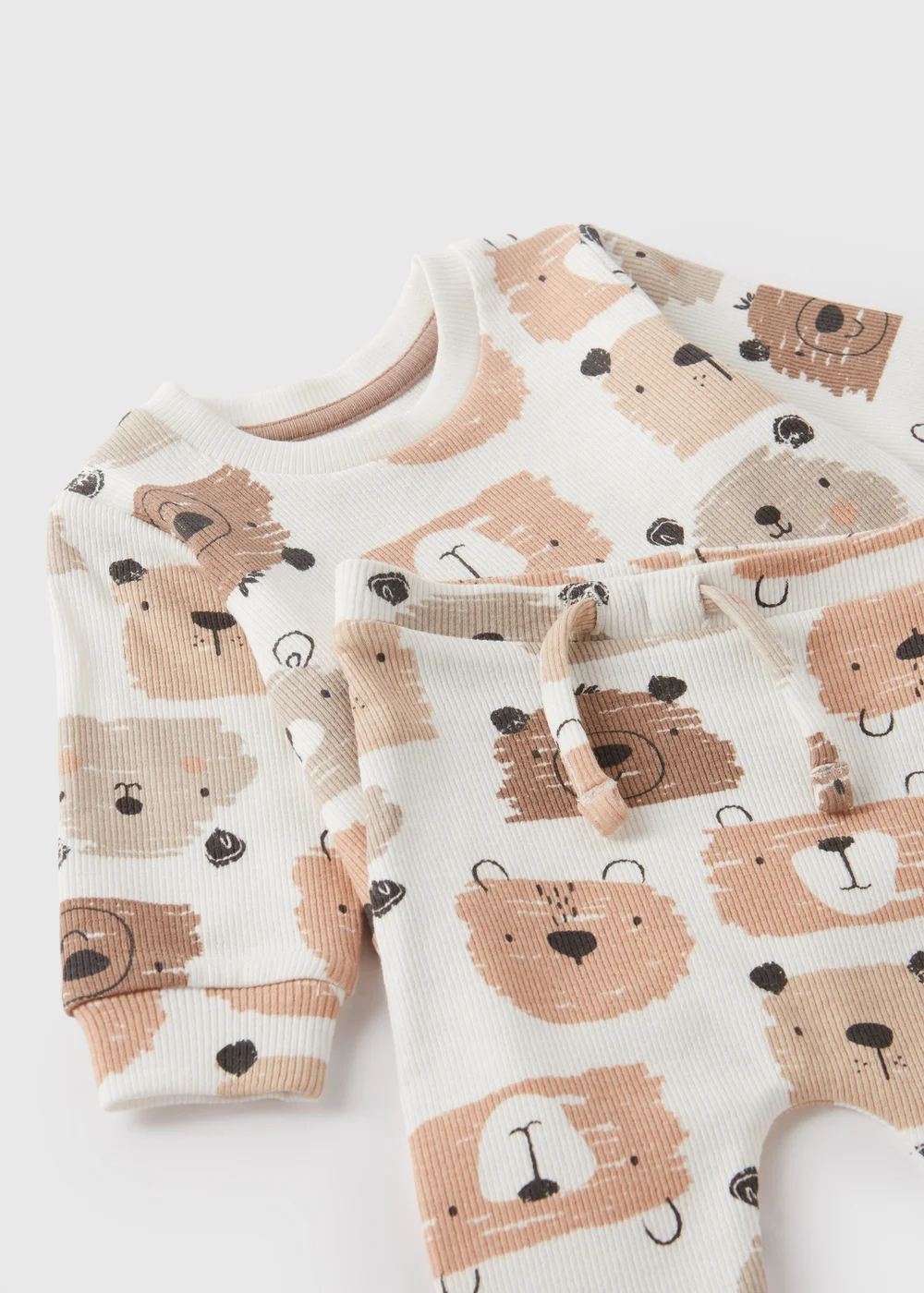 Baby Cream Bear Top & Legging Set (9mths-23mths) - Age 0 - 3 Months Image 2