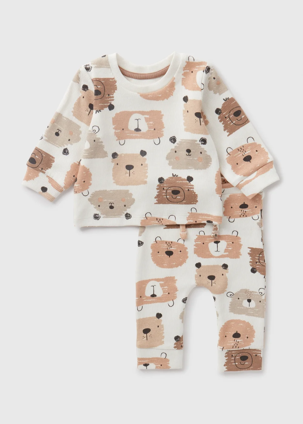 Baby Cream Bear Top & Legging Set (9mths-23mths) - Age 0 - 3 Months Image 1