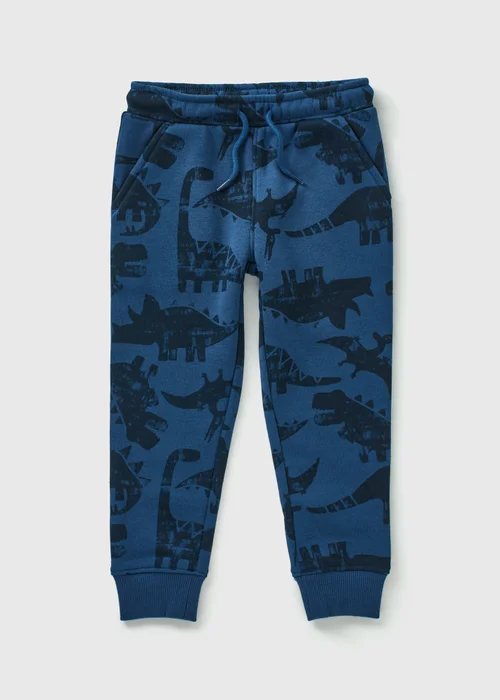 Boys Blue Dinosaur Jogging Bottoms (1-7yrs) - 1 to 1 half years Image 1