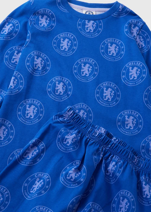 Boys Blue Chelsea Fleece Pyjama Set (4-12yrs) - Age 4 Years Image 2