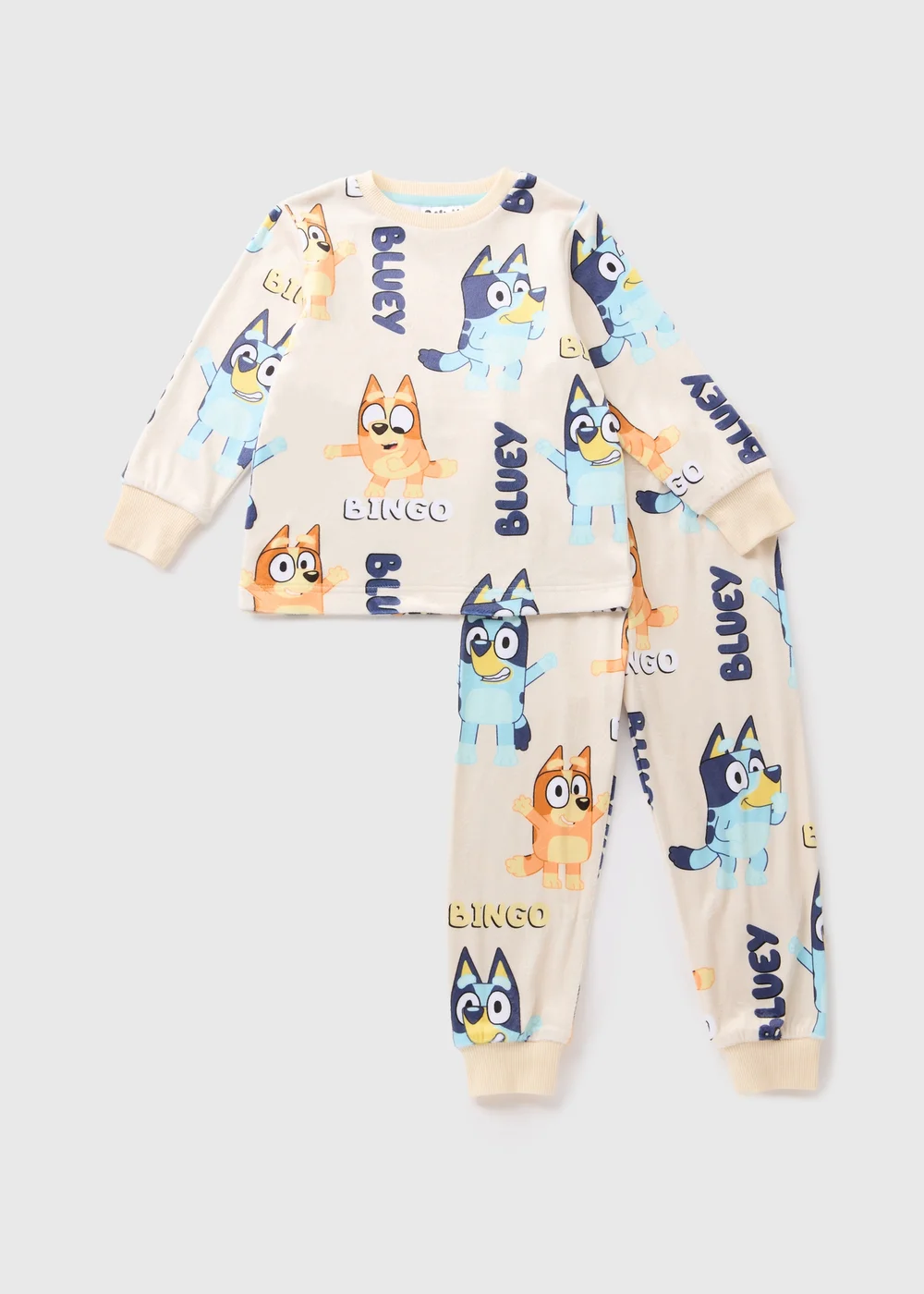 Bluey Boys Oatmeal Fleece Pyjama Set (1-7yrs) - 1 half year to 2 Image 1