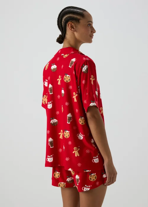 Red Christmas Gingerbread Pyjama Set - Extra small Image 2