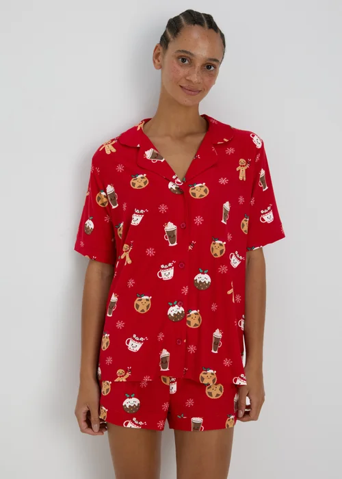 Red Christmas Gingerbread Pyjama Set - Extra small Image 1