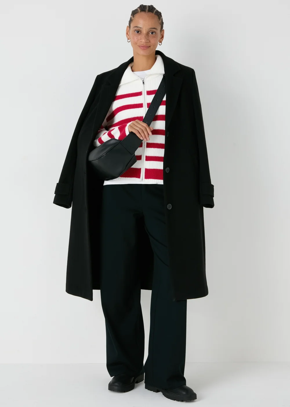 Stripe Zip Knitted Cardigan - XS Image 3