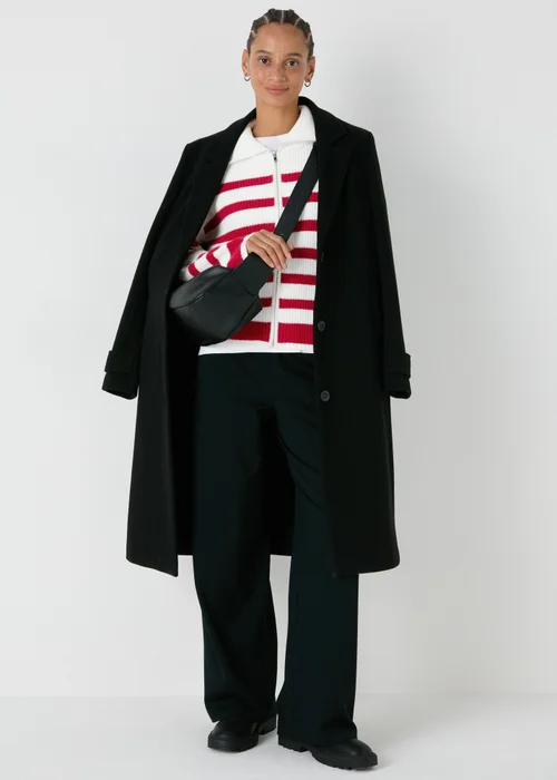 Stripe Zip Knitted Cardigan - XS Image 3