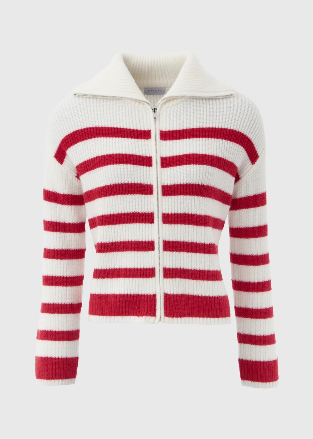 Stripe Zip Knitted Cardigan - XS Image 4