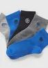 5 Pack Boys Multicolour Football Socks (Younger 6-Older 6.5) - Sizes 6 - 8.5 Image 2