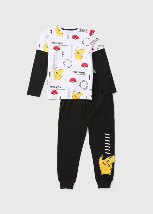 Pokemon Boys Black Pyjama Set (4-12yrs) - Age 4 Years Image 1