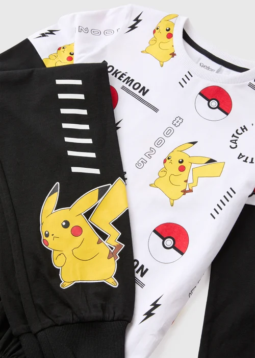 Pokemon Boys Black Pyjama Set (4-12yrs) - Age 4 Years Image 2